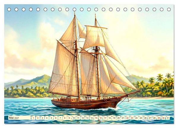 Produktbild: Nostalgisch auf Reisen (Tischkalender 2027 DIN A5 quer), CALVENDO Monatskalender