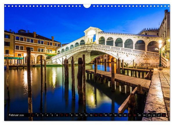 Produktbild: Venedig - Pal&auml;ste, Br&uuml;cken und Kan&auml;le (Wandkalender 2026 DIN A3 quer), CALVENDO Monatskalender