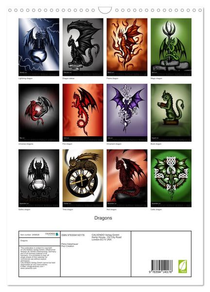 Produktbild: Dragons (Wall Calendar 2027 DIN A3 portrait), CALVENDO 12 Month Wall Calendar