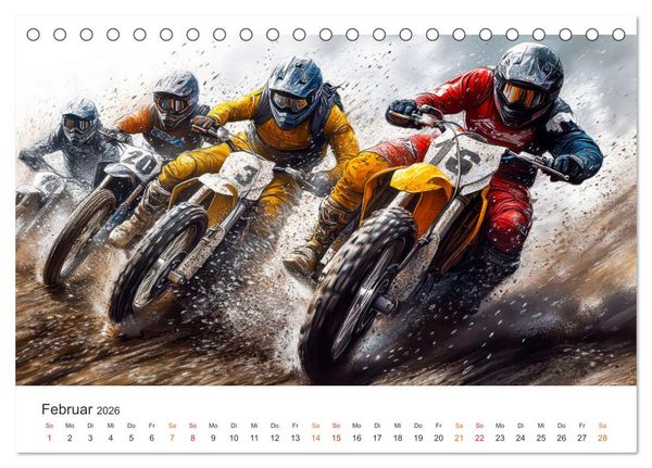 Produktbild: Motocross - Highspeed durch das Jahr (Tischkalender 2026 DIN A5 quer), CALVENDO Monatskalender