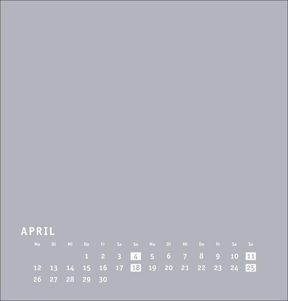 Produktbild: Premium-Bastelkalender silbergrau mittel 2027