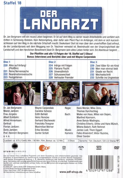 Produktbild: Der Landarzt - Staffel 18 [3 DVDs]