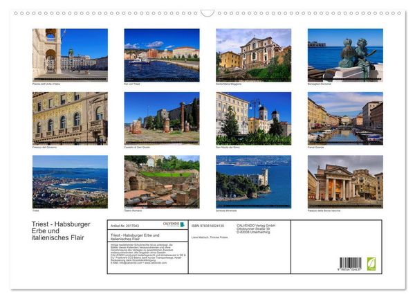 Produktbild: Triest - Habsburger Erbe und italienisches Flair (Wandkalender 2026 DIN A2 quer), CALVENDO Monatskalender