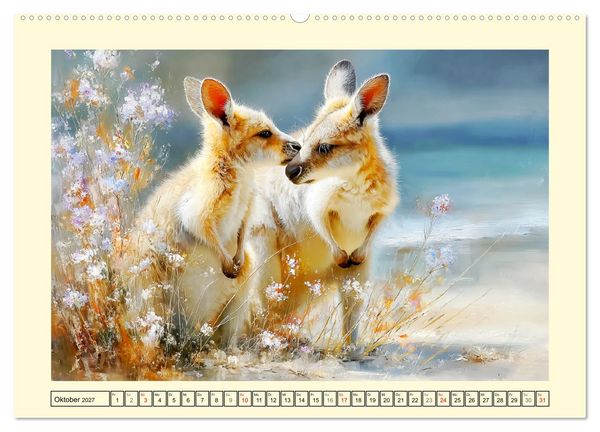 Produktbild: K&auml;ngurus. Spa&szlig; zwischen Sand, Wind und Wellen (hochwertiger Premium Wandkalender 2027 DIN A2 quer), Kunstdruck in Hochglanz
