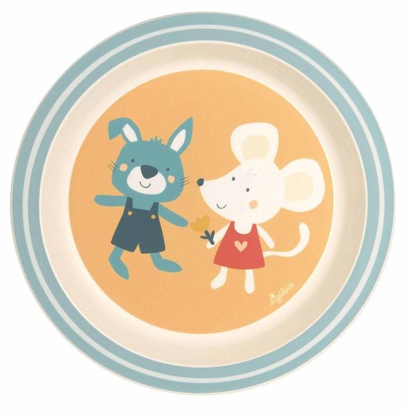 Produktbild: sigikid 25357 - Teller Hase und Maus Yellow