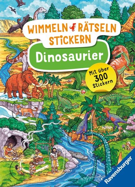 Produktbild: Wimmeln, R&auml;tseln, Stickern: Dinosaurier