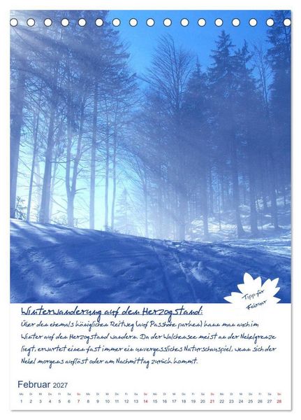 Produktbild: Dahoam erleben! Einmalige Wander-und Naturerlebnisse in Oberbayern (Tischkalender 2027 DIN A5 hoch), CALVENDO Monatskalender