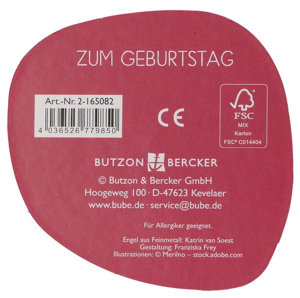 Produktbild: Engelfigur aus Metall - Engel zum Geburtstag