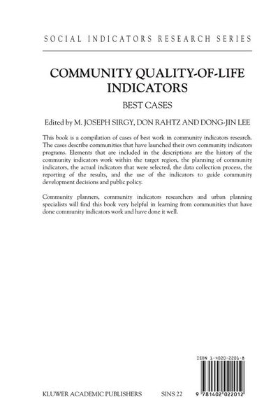 Produktbild: Community Quality-of-Life Indicators