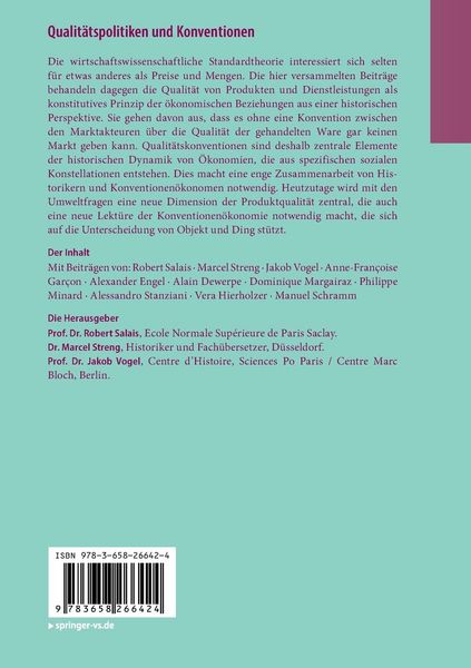 Produktbild: Qualit&auml;tspolitiken und Konventionen