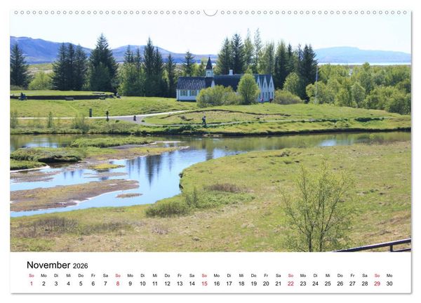 Produktbild: Der goldene Zirkel, Island (hochwertiger Premium Wandkalender 2026 DIN A2 quer), Kunstdruck in Hochglanz