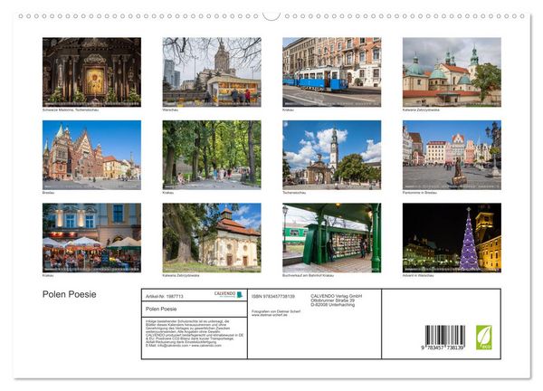 Produktbild: Polen Poesie (hochwertiger Premium Wandkalender 2026 DIN A2 quer), Kunstdruck in Hochglanz