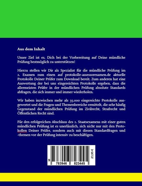 Produktbild: Standardfragen und -themen in der m&uuml;ndlichen Pr&uuml;fung im 2. Examen