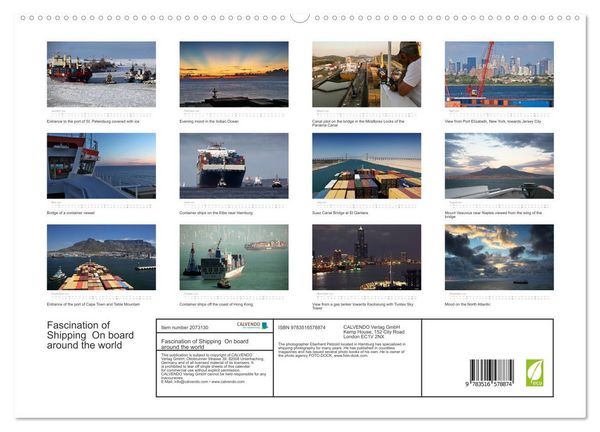 Produktbild: Fascination of Shipping On board around the world (High Quality Premium Wall Calendar 2026 DIN A2 landscape),CALVENDO 12 Month Wall Calendar