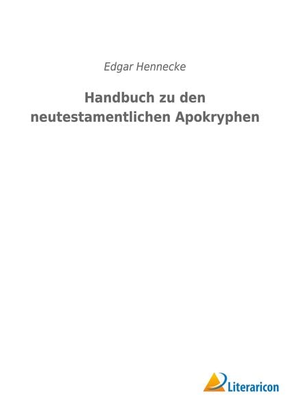 Produktbild: Handbuch zu den neutestamentlichen Apokryphen