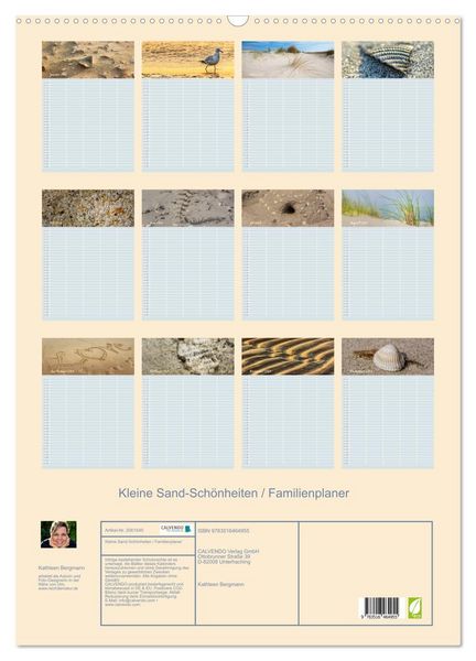 Produktbild: Kleine Sand-Sch&ouml;nheiten / Familienplaner (Wandkalender 2026 DIN A2 hoch), CALVENDO Monatskalender