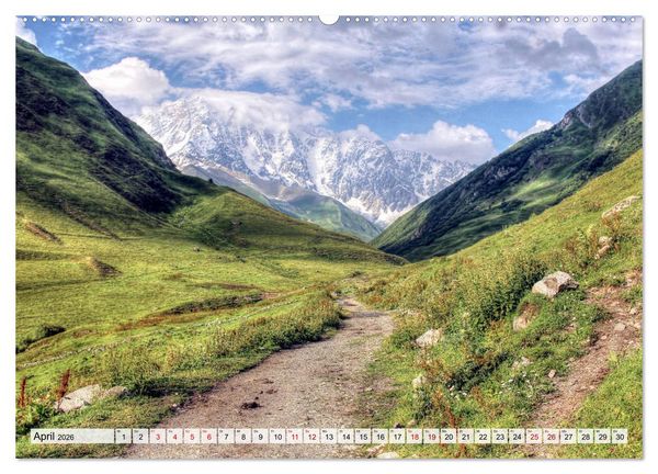 Produktbild: Georgien - Kirchen Kl&ouml;ster Kaukasus (hochwertiger Premium Wandkalender 2026 DIN A2 quer), Kunstdruck in Hochglanz