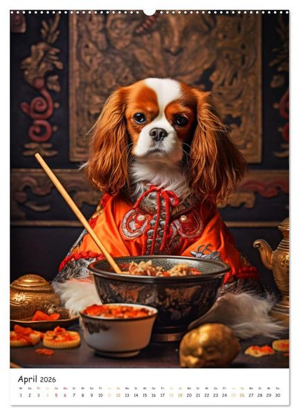 Produktbild: Hunde & Ramen - Ein Jahr voller Genuss und Freude (Wandkalender 2026 DIN A2 hoch), CALVENDO Monatskalender
