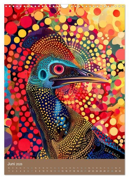 Produktbild: Wildes Australien - Tiere im Stile der Aborigine-Kunst (Wandkalender 2026 DIN A3 hoch), CALVENDO Monatskalender