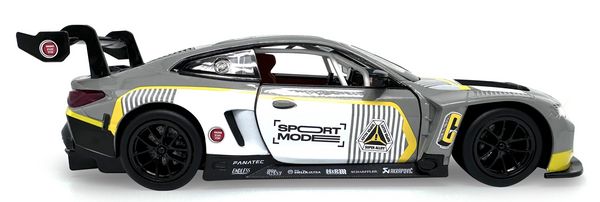Produktbild: BMW M4 GT3 Diecast 1:24 grau inkl. Knopfzellen