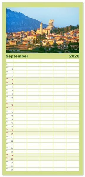 Produktbild: Familienplaner 2026 - Lebendige Cote d'Azur: Die azurblaue K&uuml;ste mit 5 Spalten (Wandkalender, 21 x 45 cm) CALVENDO
