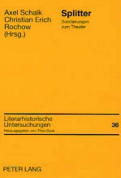 Splitter, Taschenbuch von , Peter Lang GmbH, Internationaler Verlag der Wissenschaften, 9783631515211