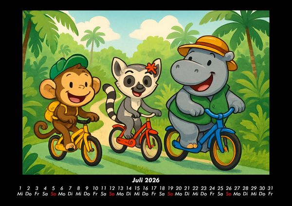 Produktbild: Milo, Lulu & Sash in Bangkok 2026 Fotokalender DIN A3