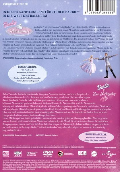 Produktbild: Barbie&trade; in: Schwanensee & Barbie&trade; in: Der Nu&szlig;knacker [2 DVDs]