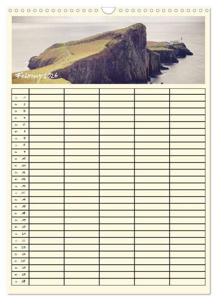 Produktbild: Urlaubsparadiese - Familienplaner (Wandkalender 2026 DIN A3 hoch), CALVENDO Monatskalender