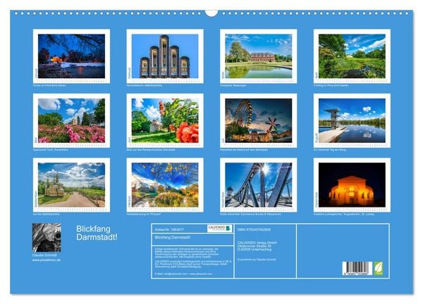 Produktbild: Blickfang Darmstadt! (Wandkalender 2026 DIN A2 quer), CALVENDO Monatskalender