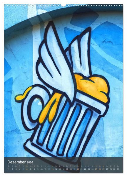 Produktbild: Graffiti Kunst an der frischen Luft (hochwertiger Premium Wandkalender 2026 DIN A2 hoch), Kunstdruck in Hochglanz