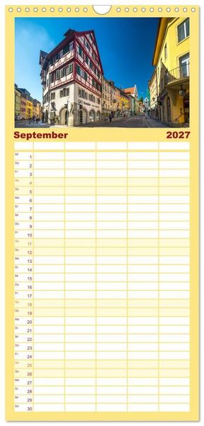 Produktbild: Familienplaner 2027 - &Uuml;berlingen am sch&ouml;nen Bodensee mit 5 Spalten (Wandkalender, 21 x 45 cm) CALVENDO