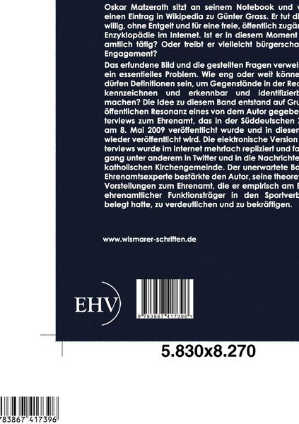 Produktbild: &Uuml;ber das Ehrenamt