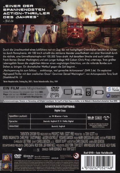 Produktbild: Unstoppable - Au&szlig;er Kontrolle (inkl. Digital Copy)