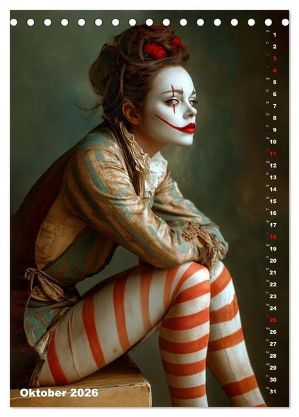 Produktbild: Clowngeschichten - Eine besondere Welt (Tischkalender 2026 DIN A5 hoch), CALVENDO Monatskalender