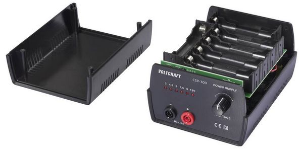 Produktbild: VOLTCRAFT CSP-300 Labornetzger&auml;t, einstellbar Gleichspannung 3 V, 4.5 V, 6 V, 7.5 V, 9 V, 12V 3A (max.) 36W Netz- und Akkubetrieb