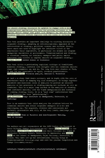 Produktbild: Financialization and Strategy