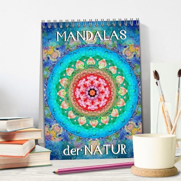 Produktbild: MANDALAS der Natur (Tischkalender 2026 DIN A5 hoch), CALVENDO Monatskalender
