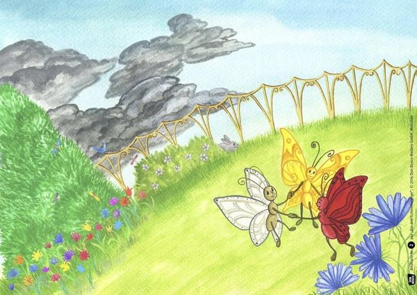 Produktbild: Die drei Schmetterlinge. Kamishibai Bildkartenset