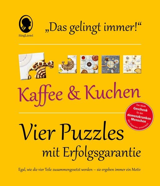 Das 'Gelingt-immer'-Puzzle Kaffee und Kuchen. Das Puzzle-Spiel für Senioren mit Demenz