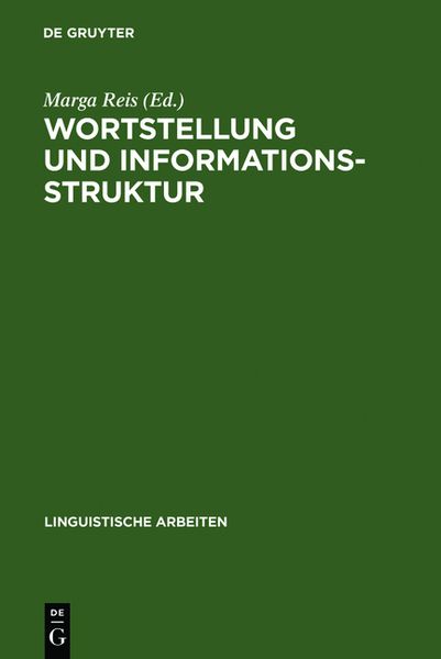 Produktbild: Wortstellung und Informationsstruktur