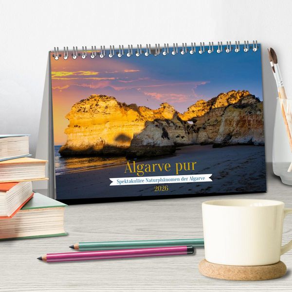 Produktbild: Algarve pur (Tischkalender 2026 DIN A5 quer), CALVENDO Monatskalender