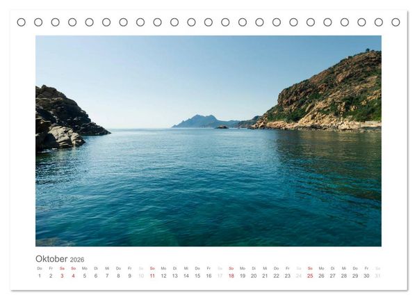 Produktbild: Die Sch&ouml;nheit Korsikas (Tischkalender 2026 DIN A5 quer), CALVENDO Monatskalender