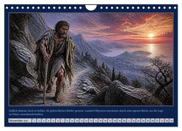 Produktbild: Gegen Sturm und G&ouml;tter: Die Heimkehr des Odysseus (Wandkalender 2027 DIN A4 quer), CALVENDO Monatskalender