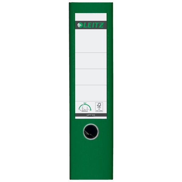 Produktbild: Leitz Ordner 1010 DIN A4 R&uuml;ckenbreite: 80 mm Gr&uuml;n 2 B&uuml;gel 10105055