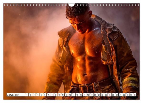 Produktbild: Feuerwehrm&auml;nner - Sexy K&ouml;rper und hei&szlig;e Flammen (Wandkalender 2027 DIN A3 quer), CALVENDO Monatskalender