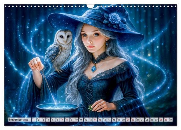 Produktbild: Mystische Hexen - Magische Frauen und finstere N&auml;chte (Wandkalender 2026 DIN A3 quer), CALVENDO Monatskalender
