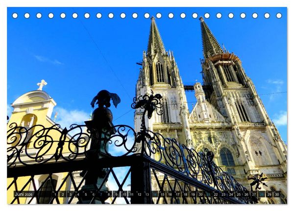 Produktbild: REGENSBURG - Impressionen (Tischkalender 2026 DIN A5 quer), CALVENDO Monatskalender