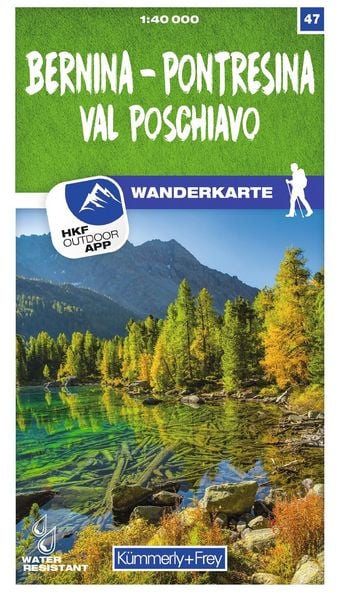 Produktbild: K&uuml;mmerly+Frey Wanderkarte 47 Bernina, Pontresina, Val Poschiavo 1:40.000