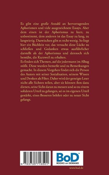 Produktbild: Bemerkungen